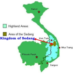 El territorio del Reino de Sedang. 